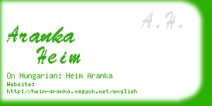 aranka heim business card
